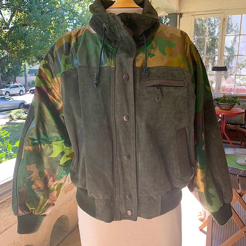 Camouflage Leather Jacket